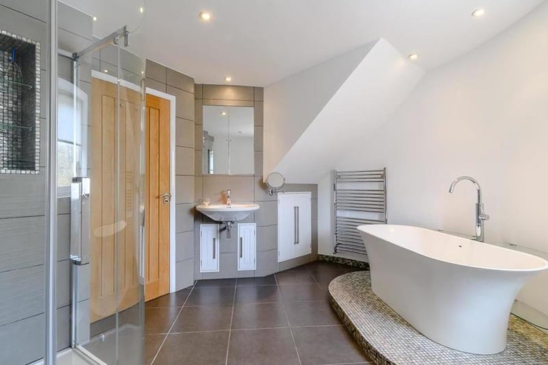 One of the bathrooms in the converted water tower in Tainters Hill in Kenilworth. Photo by Fine and Country