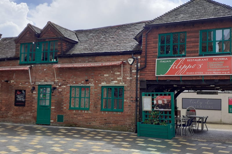 Top rated was Filippo's Italian Restaurant in Horsham