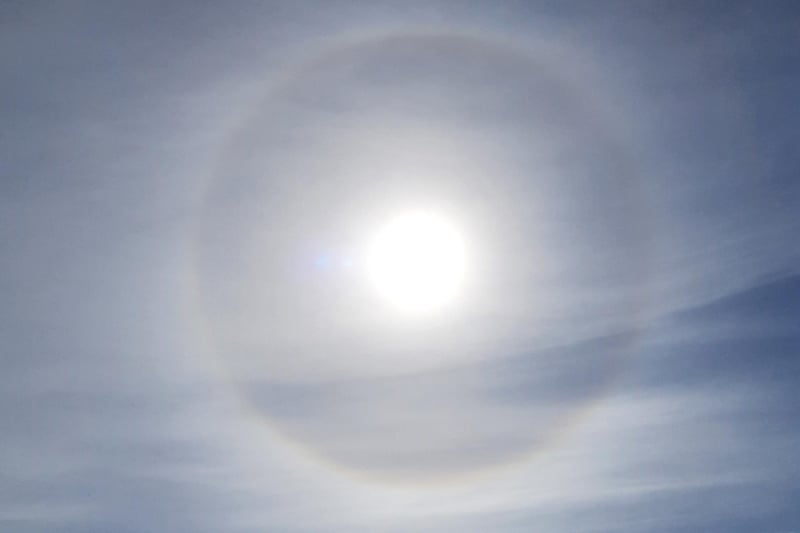 Yvette Kemp took this photo of a halo around the sun on Eastbourne seafront on Thursday May 13. SUS-210519-103457001