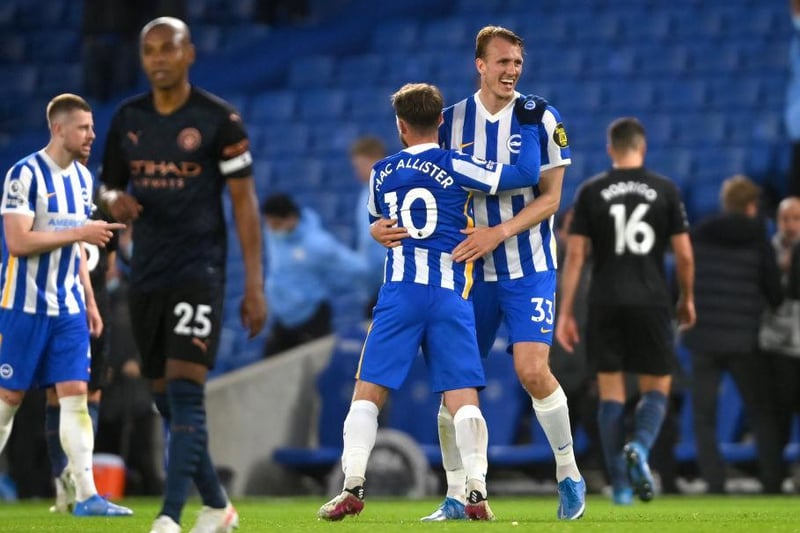 Finally got the goal his performances have deserved this season and surprisingly it came with his right foot. First ever goal for Brighton and what a time to do it