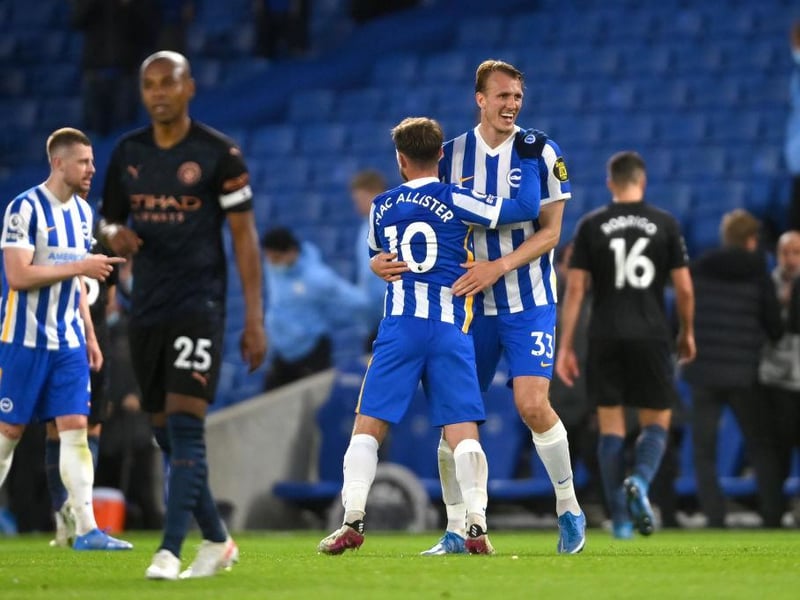Finally got the goal his performances have deserved this season and surprisingly it came with his right foot. First ever goal for Brighton and what a time to do it