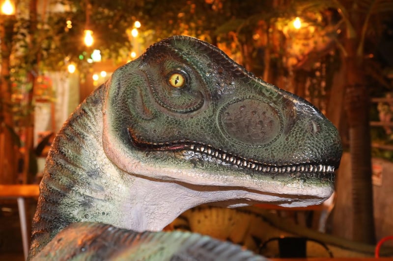 A dinosaur-themed dining experience awaits you