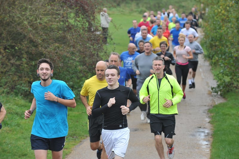 Runners taking part in the Peterborough Park Run at Ferry Meadows pictured in 2014.