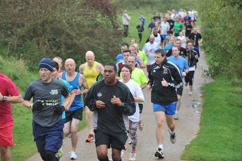 Runners taking part in the Peterborough Park Run at Ferry Meadows pictured in 2014.