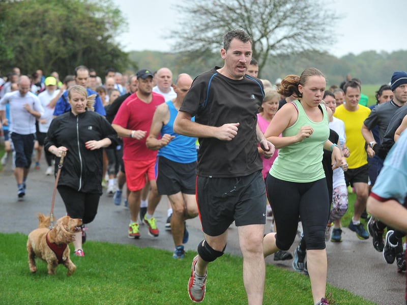 Runners taking part in the Peterborough Park Run at Ferry Meadows pictured in 2014.