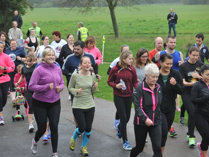 Runners taking part in the Peterborough Park Run at Ferry Meadows pictured in 2014.