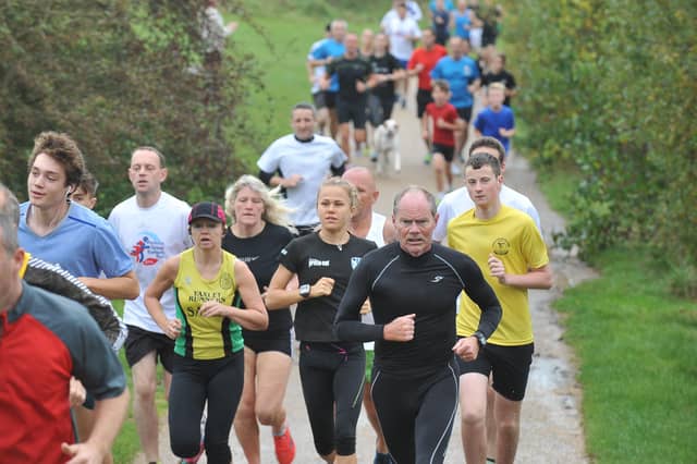Runners taking part in the Peterborough Park Run at Ferry Meadows pictured in 2014.