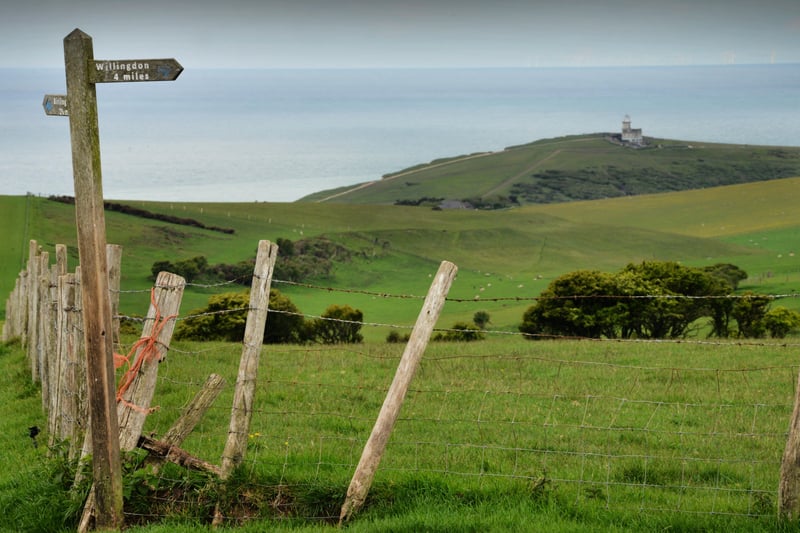 The South Downs/Beachy Head taken on May 19 2021.

Belle Tout Lighthouse in the distance SUS-210519-151737001