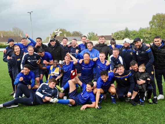 Action and celebrations from Lancing v Loxwood at Steyning in the SCFL Premier Division Shield final / Pictures: Stephen Goodger