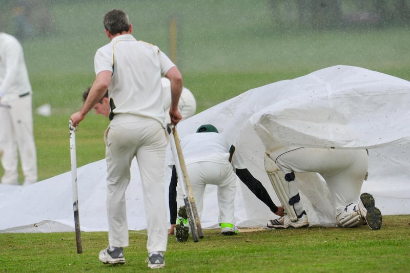 The action before the rain as Southwick host Portslade seconds at Buckingham Park / Picture: Stephen Goodger