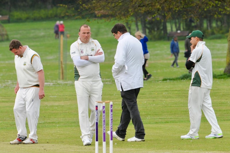 The action before the rain as Southwick host Portslade seconds at Buckingham Park / Picture: Stephen Goodger