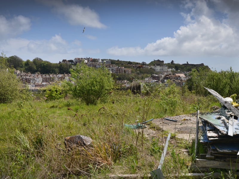 Old Hollingsworth's Ford garage site in Braybrooke Road, Hastings. The garage was demolished in 1999. Pic taken on May 24 2021. SUS-210524-143143001