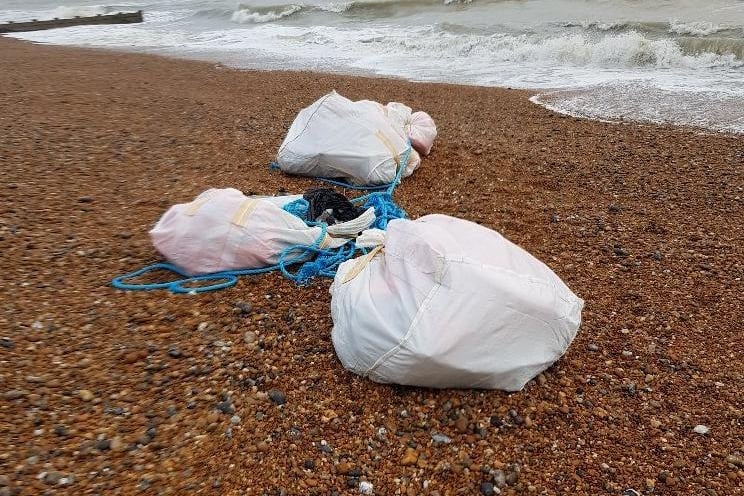 The drugs were found off the beaches of St Leonards and Newhaven SUS-210525-155225001