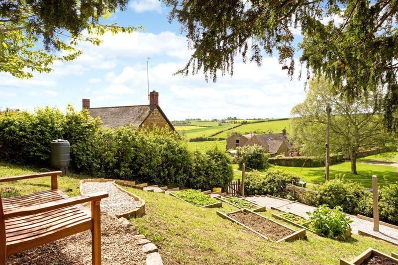Garden at the former post office turned home in the village of Ratley near Banbury (Image from Rightmove)
