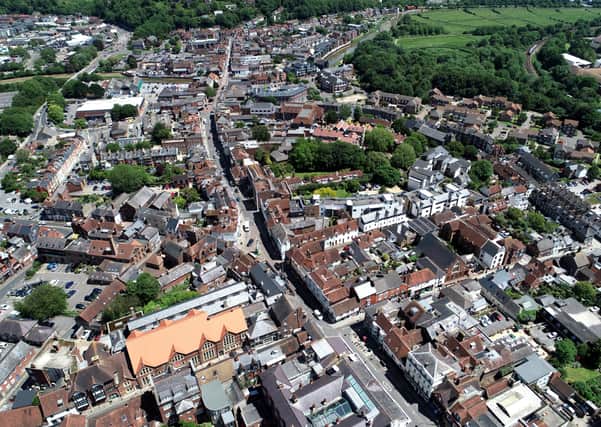 An aerial view of Lewes. Photograph: Peter Cripps/ 26-6-19 (1)