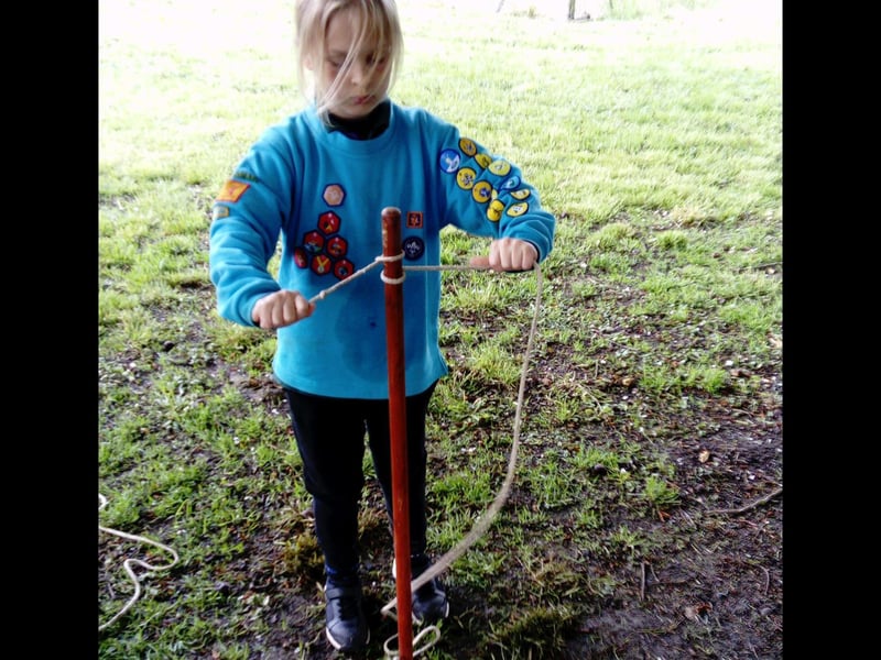 Evie trying pioneering