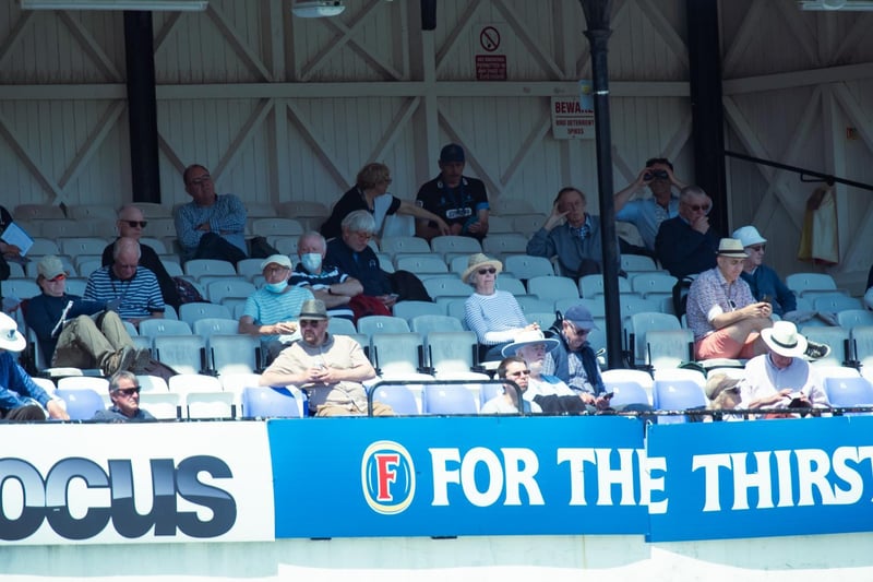 Sussex's first innings against Northants at Hove - watched by a crowd, allowed in for the first time since 2019 / Picture: Phil Westlake - PW Sporting Photography
