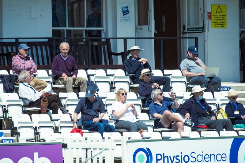 Sussex's first innings against Northants at Hove - watched by a crowd, allowed in for the first time since 2019 / Picture: Phil Westlake - PW Sporting Photography