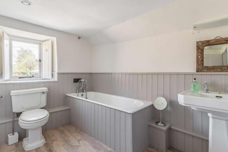 Bathroom at the Bylands grade II listed stone cottage near Chipping Norton (Image from Rightmove)