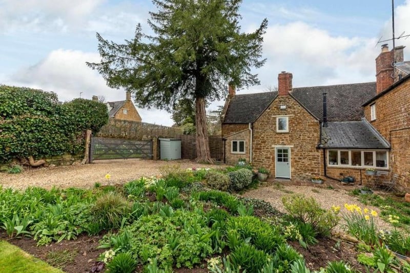 Rear view of the Bylands home, a grade II listed stone cottage in the village of Swerford near Chipping Norton