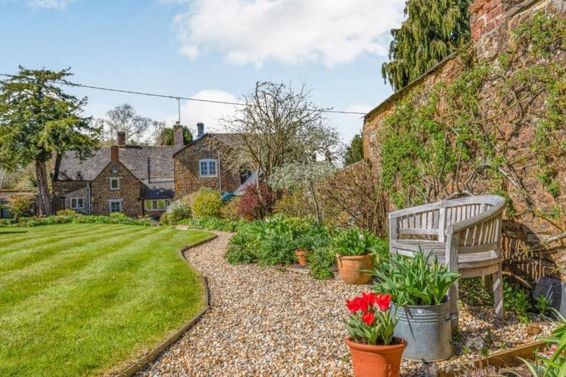 Garden at the Bylands home up for sale near Chipping Norton