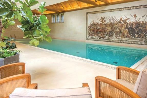 The property features its own pool and spa