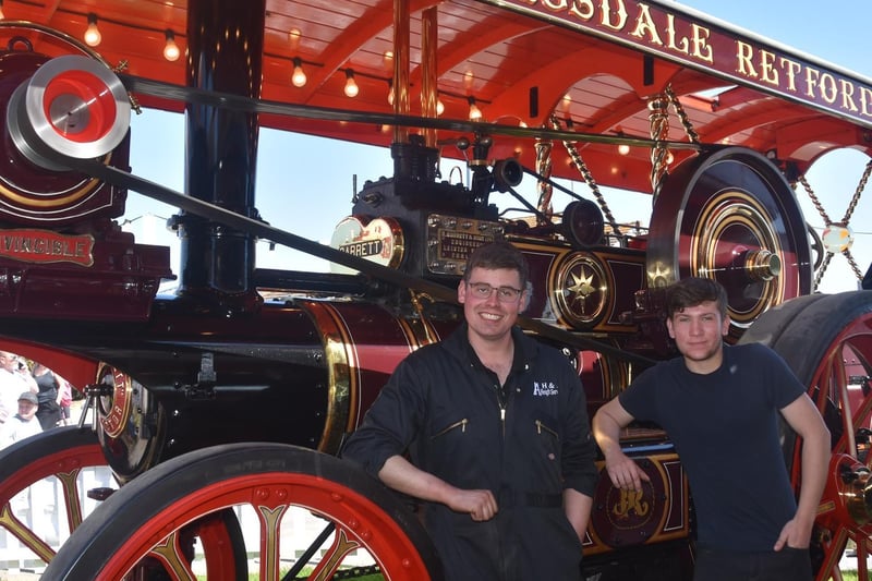 This vintage steam engine would have transported rides to the coast and powered them.