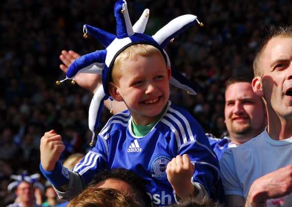 This youngster enjoyed the Posh victory.