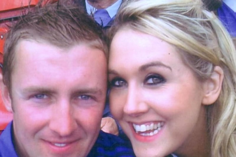 James Lawes, who proposed to his girlfriend Gemma Goose after Posh woin at Old Trafford.