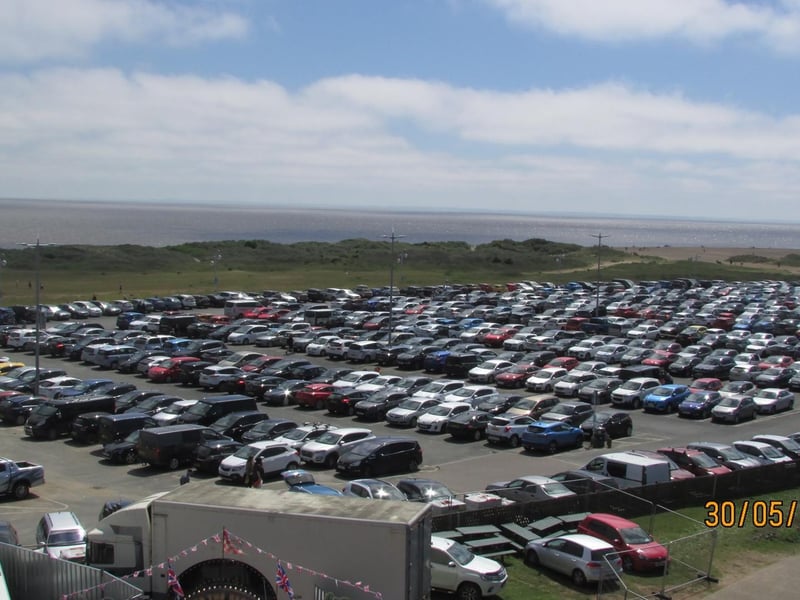 Car parks were filling up by lunchtime.