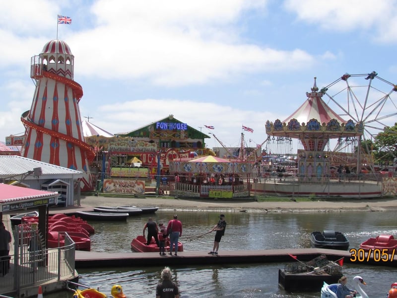 The Vintage Fair from the boating lake.