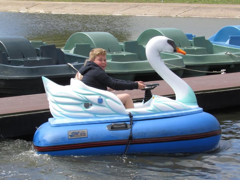 Fun on the boating lake.
