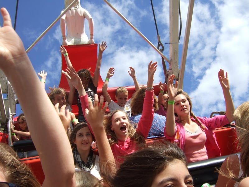 Riders were swung higher and higher