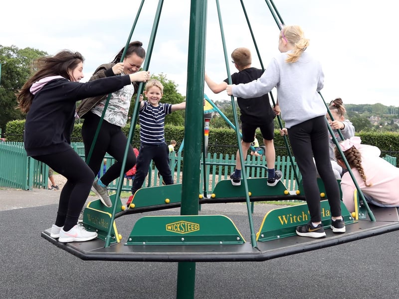 An original ride that made a return after finger-saving safety devices were added - another ride that depending on the muscle power of the riders.