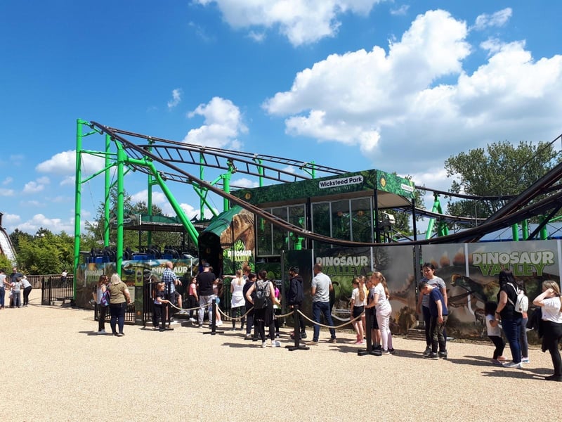 Now Dinosaur Valley the Pinfari Rollercoaster has thrilled Wicksteed Park's visitors since 1992 with speeds up to 28mph