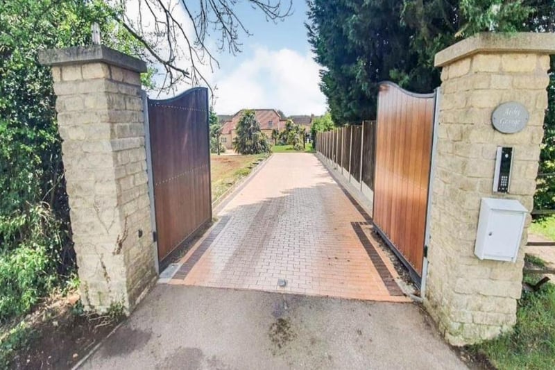 The gated entrance to the home.