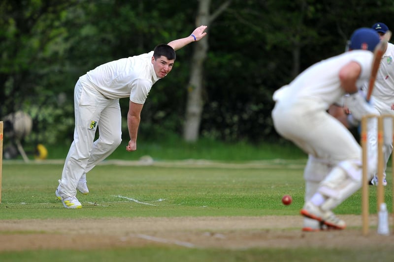 Adam Butler bowling for Ansty