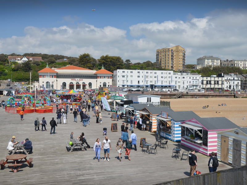 People enjoying the bank holiday weekend on May 30 in Hastings.Photo taken on Hastings Pier. SUS-210531-071227001