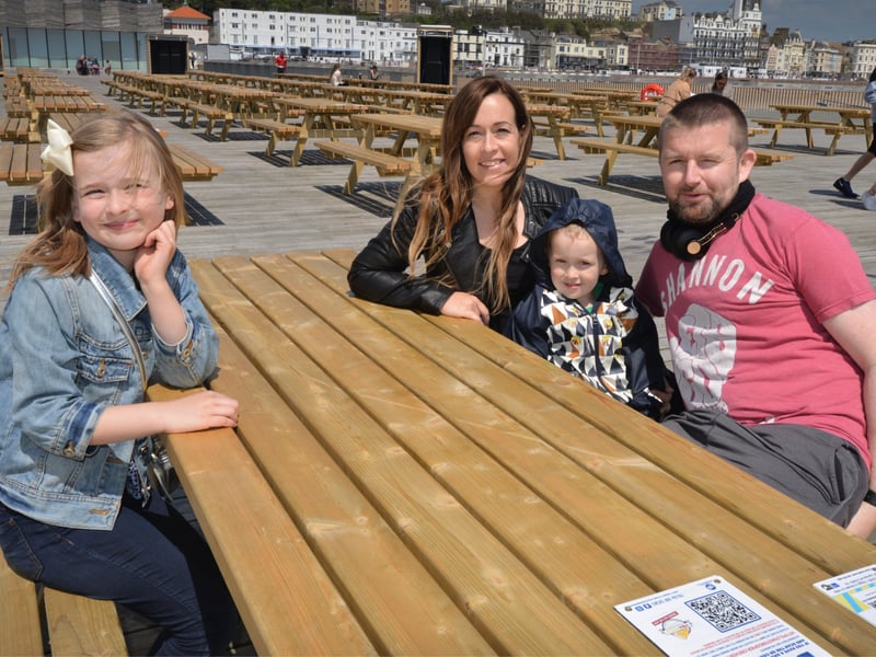People enjoying the bank holiday weekend on May 30 in Hastings.
Photo taken on Hastings Pier. SUS-210531-071403001