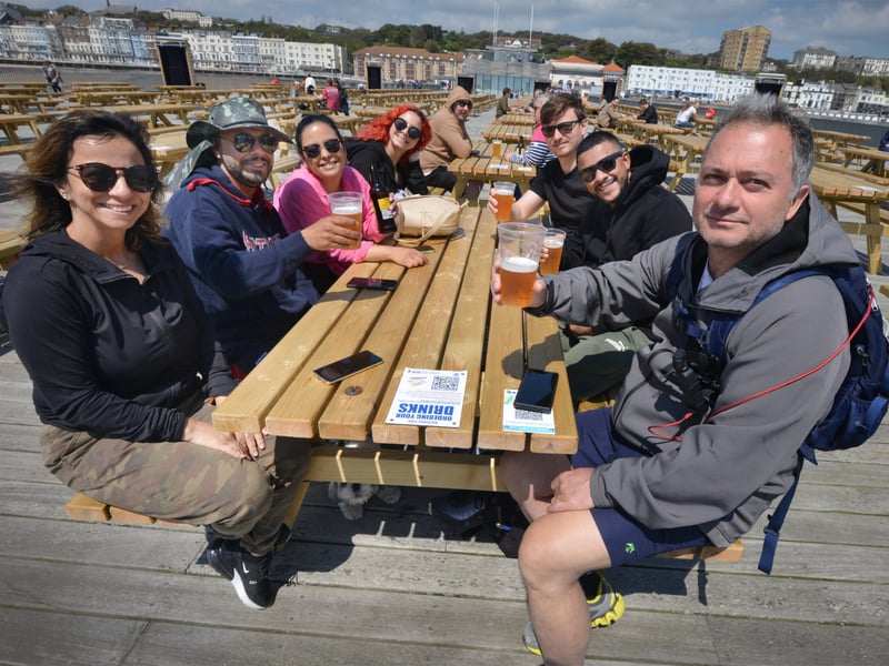 People enjoying the bank holiday weekend on May 30 in Hastings.
Photo taken on Hastings Pier. SUS-210531-071430001