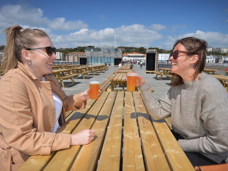 People enjoying the bank holiday weekend on May 30 in Hastings.
Photo taken on Hastings Pier. SUS-210531-071508001