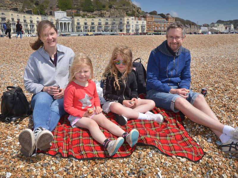 People enjoying the bank holiday weekend on May 30 in Hastings. SUS-210531-070525001