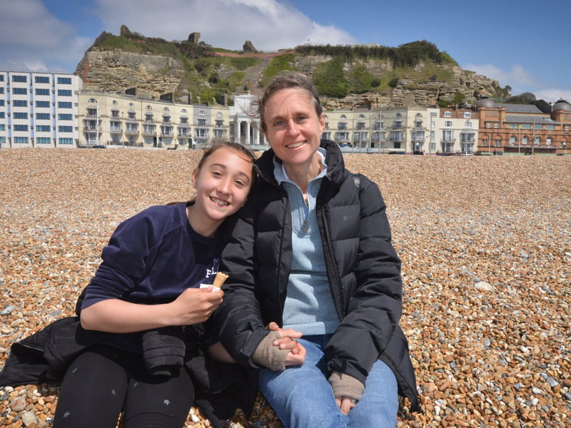 People enjoying the bank holiday weekend on May 30 in Hastings. SUS-210531-070539001