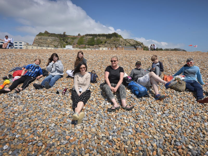 People enjoying the bank holiday weekend on May 30 in Hastings. SUS-210531-070606001