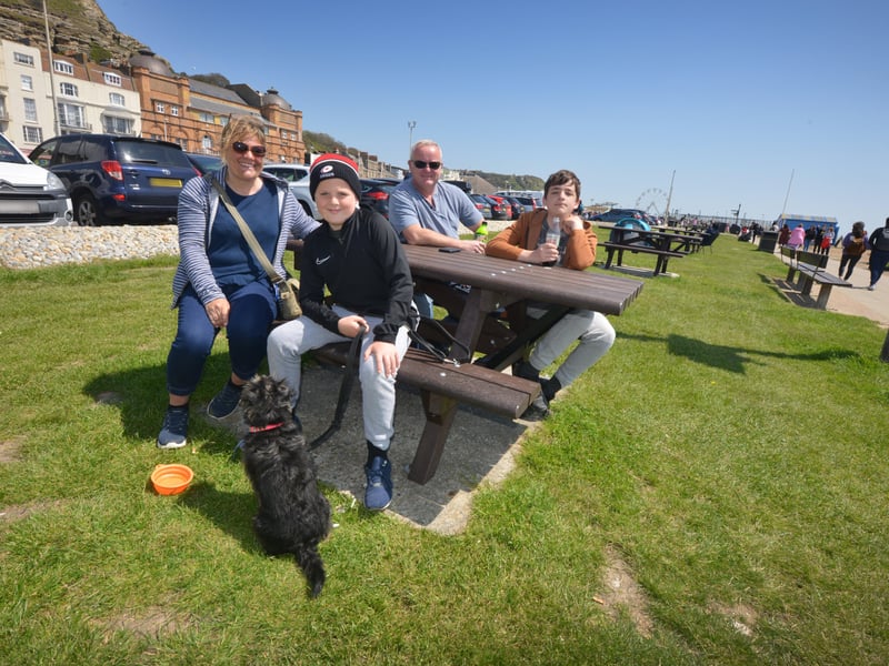 People enjoying the bank holiday weekend on May 30 in Hastings. SUS-210531-070620001