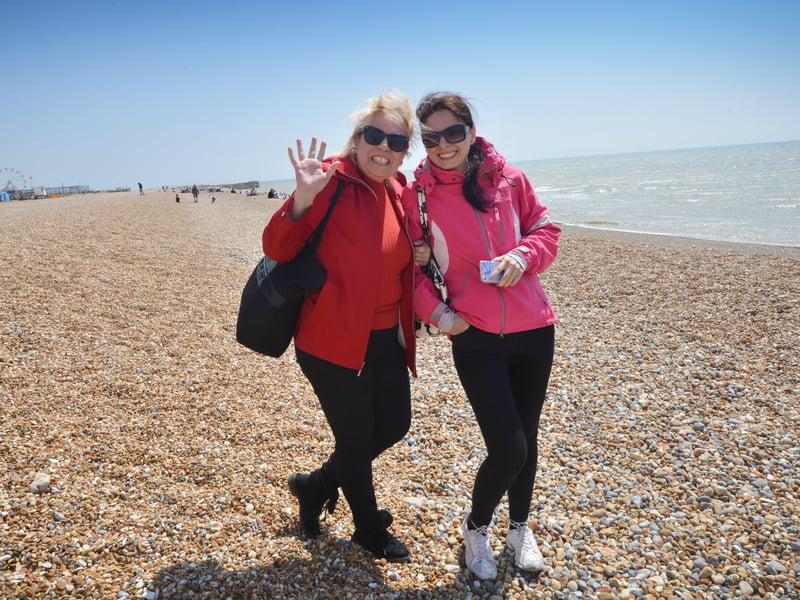 People enjoying the bank holiday weekend on May 30 in Hastings. SUS-210531-070457001