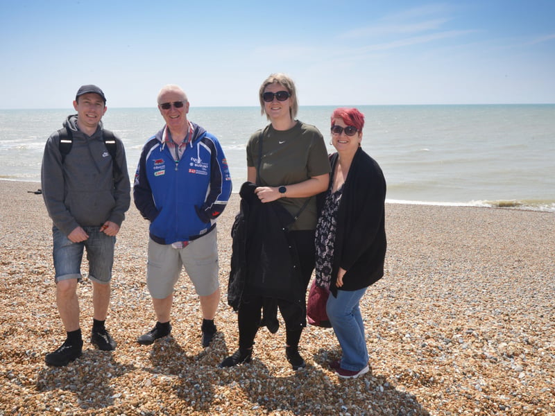 People enjoying the bank holiday weekend on May 30 in Hastings. SUS-210531-070511001