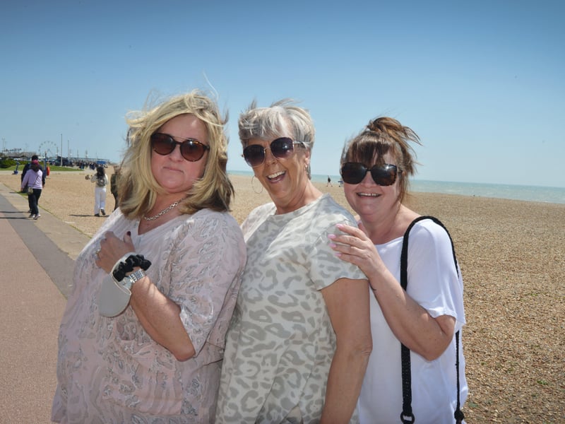 People enjoying the bank holiday weekend on May 30 in Hastings. SUS-210531-070739001