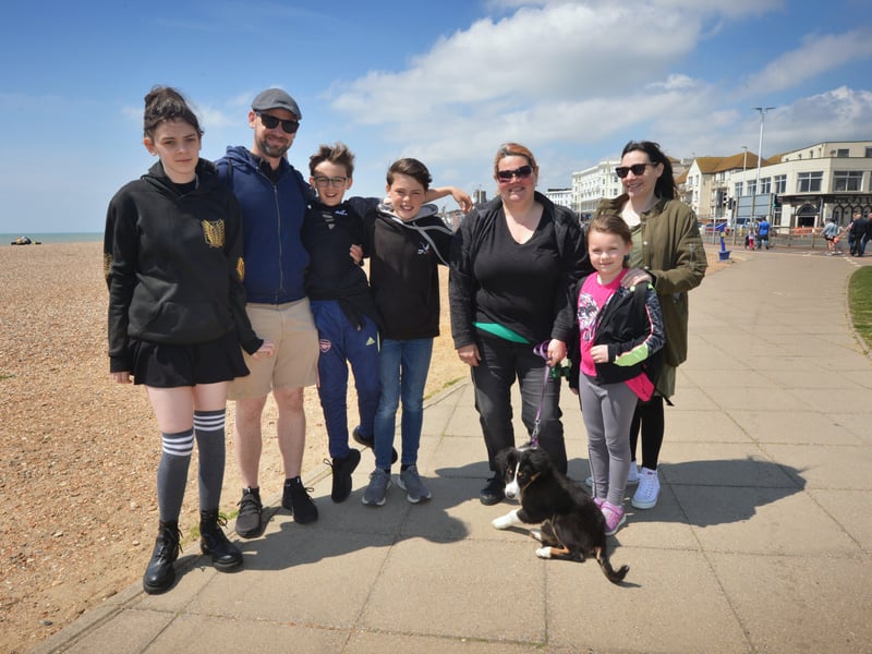 People enjoying the bank holiday weekend on May 30 in Hastings. SUS-210531-070634001