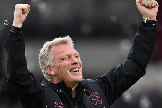 A superb sixth and Europa League qualification but David Moyes' side are only ninth favourites for next season's Premier League at 175-1. The Hammers are only 11s to go down.